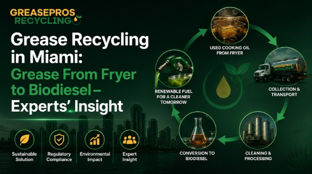Grease Recycling in Miami: Grease From Fryer to Biodiesel- Experts’ Insight 