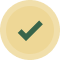 A green check mark inside a yellow circle, indicating approval or confirmation for Franchise Restaurant Used Cooking Oil Pickup & Recycling in Florida.