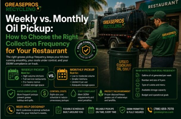Weekly vs. Monthly Oil Pickup: How to Choose the Right Collection Frequency for Your Restaurant