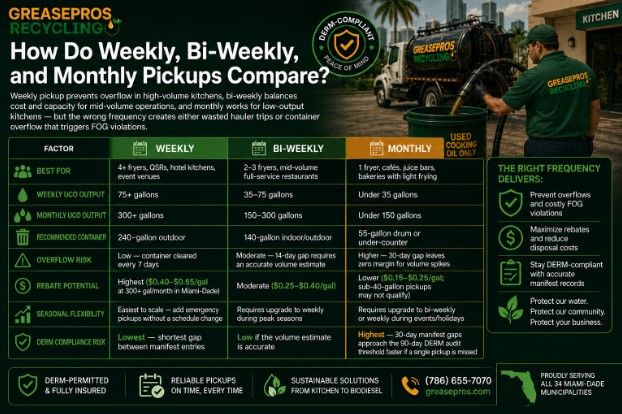 How Do Weekly, Bi-Weekly, and Monthly Pickups Compare?
