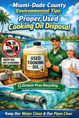 Miami-Dade County Environmental Tips. Proper Used Cooking Oil Disposal