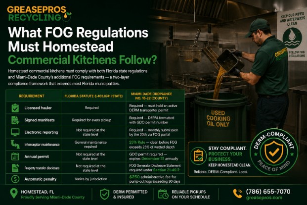 What Miami-Dade DERM Compliance Rules Apply to Homestead Restaurants?