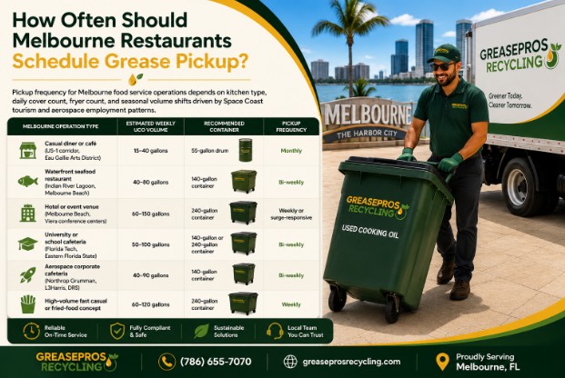 How Often Should Melbourne Restaurants Schedule Grease Pickup?