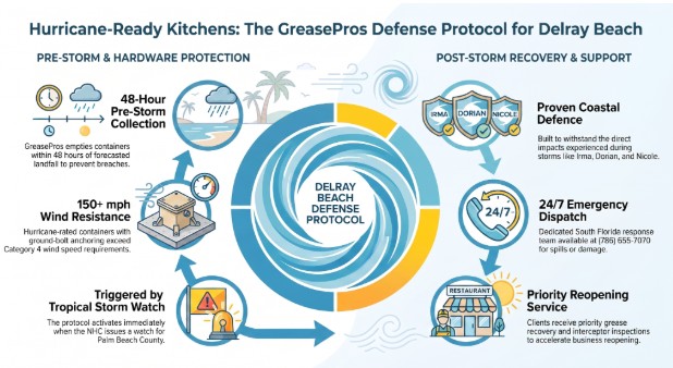 How Does GreasePros Recycling Protect Delray Beach Kitchens During Hurricane Season?