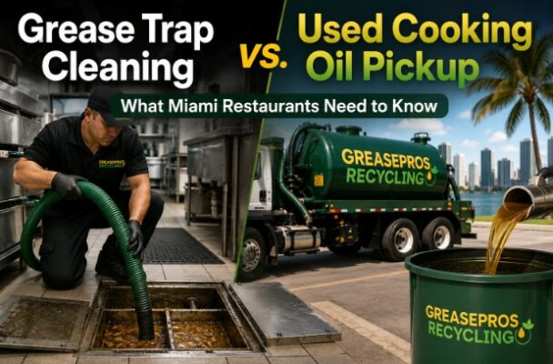 Grease Trap Cleaning vs. Used Cooking Oil Pickup: What Miami Restaurants Need to Know